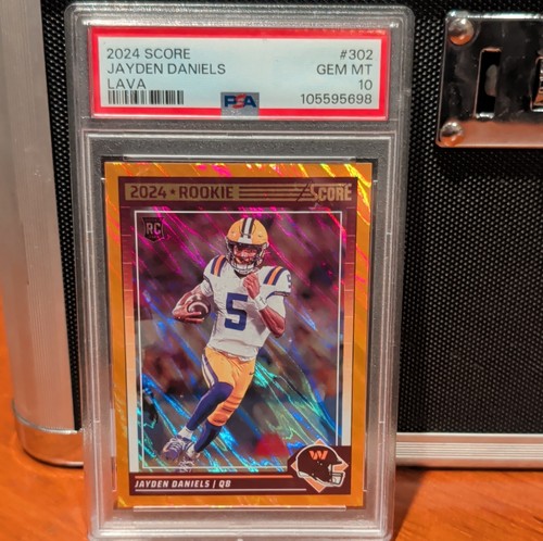 2024 Score Jayden Daniels #302 RC PSA 10 Lava Prizm /630 Washington Commanders