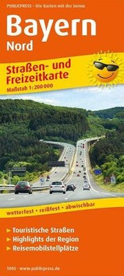 Bavaria North, road and leisure map 1:200,000 (Map) (UK IMPORT)