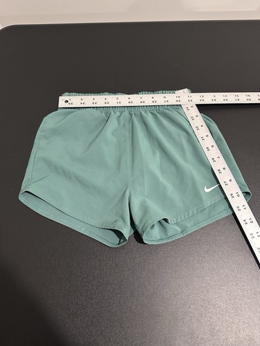 Nike Girls Green High Waist Drifit Loose Fit Athletic Shorts Size Small Liner 2” - Picture 6 of 10