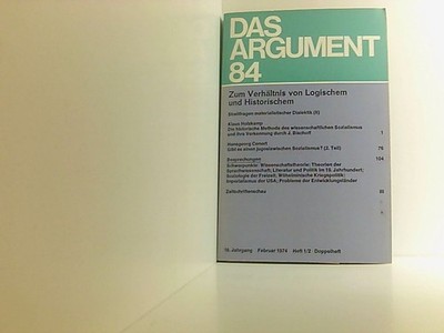 Das Argument - Band 84 - Zeitschrift für Philosophie und Sozialwissenschaften (Z