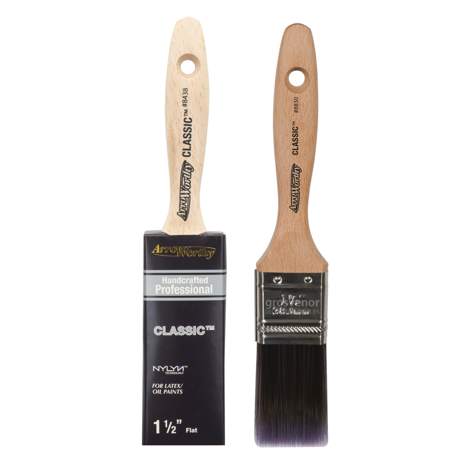 Arroworthy Classic Straight Beavertail Paint Brush 1.5""