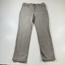 Gloria Vanderbilt Amanda Jeans Light Gray Straight Stretch Women  s Size 14