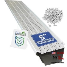 FlowGuard Gutter Guard, USA Made Professional DIY 5 Inch 50-Year Gutter Cover