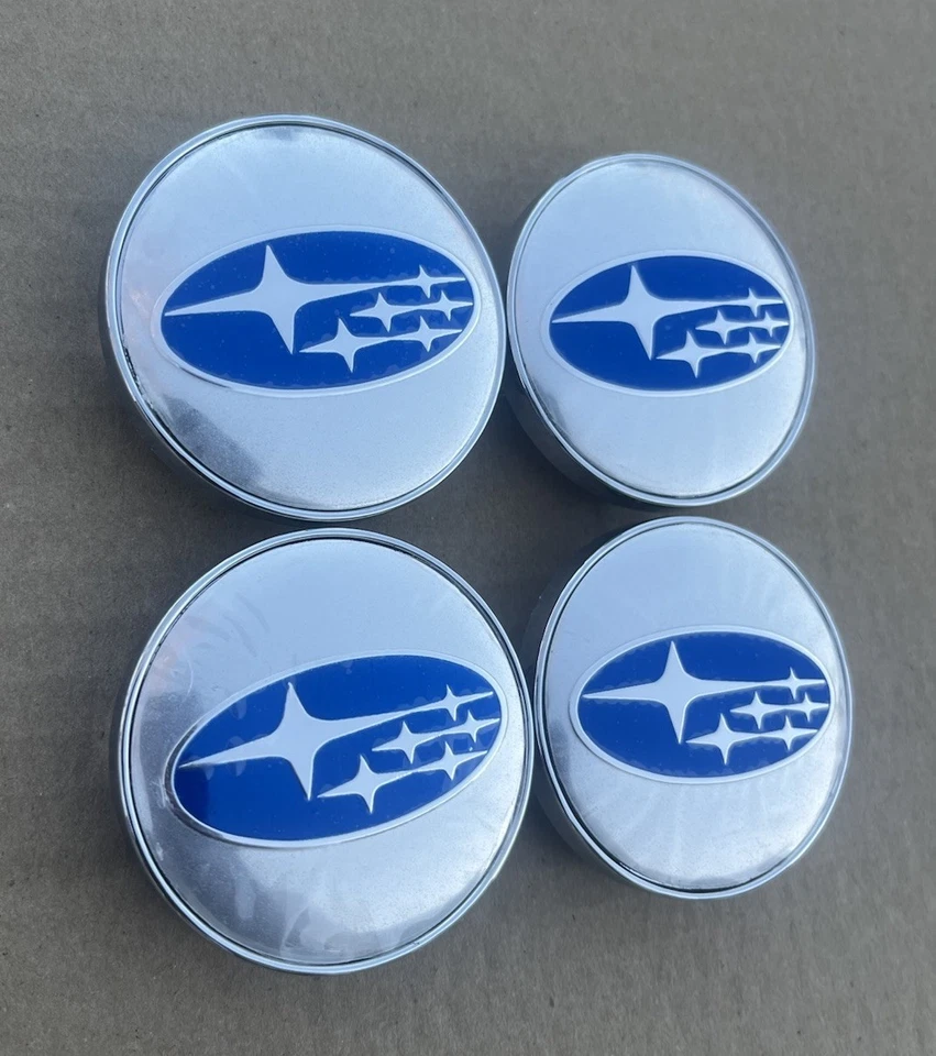 SUBARU SET OF 4 MATT GRAY 60 mm/2.36in Wheel Center Caps - FITS MOST MODELS - Image 2 of 4