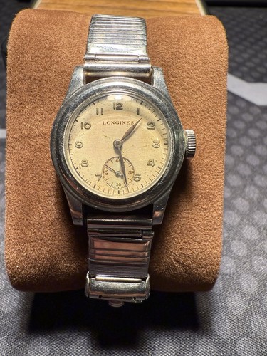 Rare 1943 Vintage Longines WWII Military Tre-Tacche 25mm