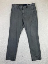 Polo Ralph Lauren Pants Mens 30 Fits 32x30 Gray Slim Fit Stretch Chino