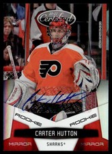 2010-11 Panini Certified Mirror Red Carter Hutton Rookie Auto /100 San Jose