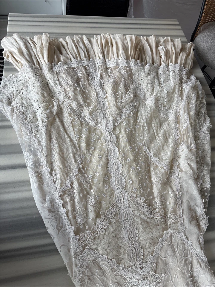 Vestido de novia vintage Martin Mccrea boho occidental talla mediana con shall Foto 3 de 4