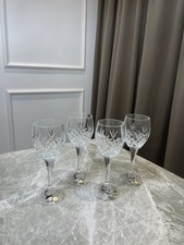 Bohemia Crystal Wine Glasses Set of 4 24% Lead Cut Crystal Czech Republic