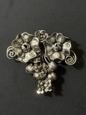 Vintage Hobe Sterling Silver Floral Bouquet Brooch