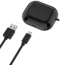 1Pc Earphones Charging Box Black w/ Cable For Samsung Galaxy Buds3 SM-R530 Parts