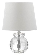 Safavieh Lighting Collection Eunice Modern Glam Clear Crystal 13-Inch Bedroom