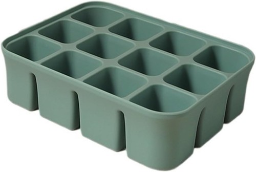 Vassoio cubetti di ghiaccio in silicone congelamento conservazione alimenti per bambini succhi di frutta gelatine gelato - Foto 11 di 16
