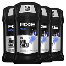 AXE Phoenix Antiperspirant Deodorant Stick for Men 4PK 48 Hour Protection 2.7oz