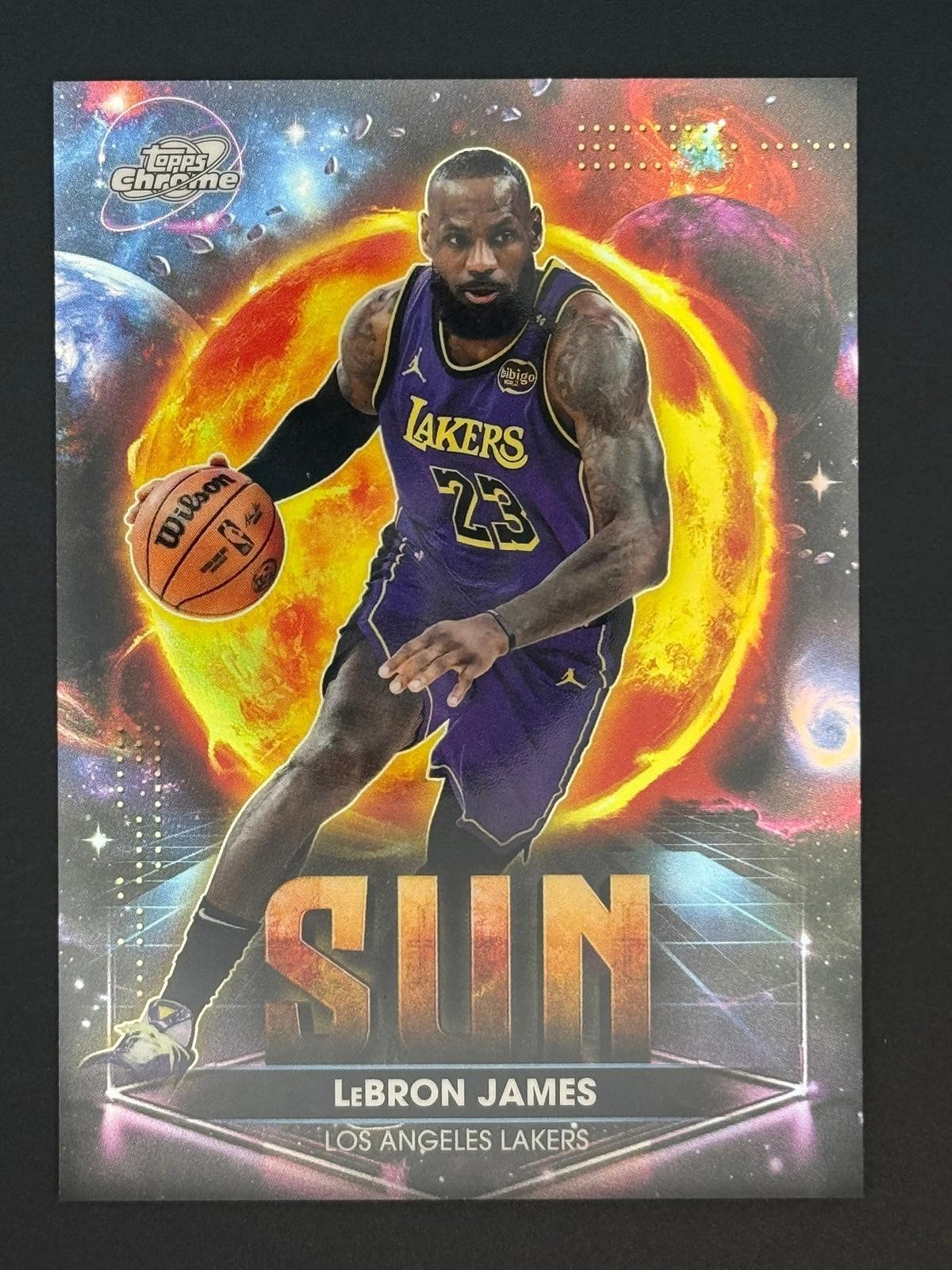 2025-26 Topps Chrome Cosmic #PPS-2 LeBron James Planetary Pursuit Sun SSP Lakers
