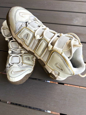 Nike Air More Uptempo Mid Top Sneaker Leder Weiß/Beige EU 40 Jugendliche