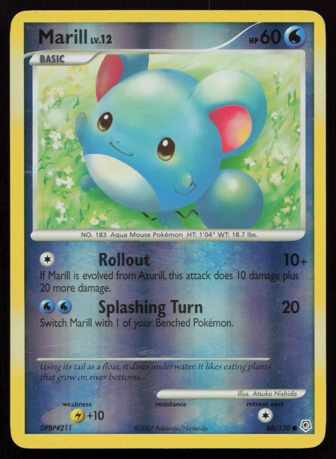 Marill 88/130 Diamond and Pearl Reverse Holo