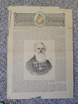 Page Sabbath Reading 1885 Article Regarding Prof S. F. B Morse