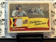 Brandon Nimmo 2014 Topps Heritage Minors Clubhouse Collection Auto/Patch #’/10