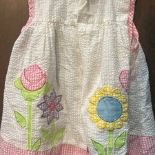 Vintage Samara Adorable Floral Kids Dress - Pink, White, and Multicolor
