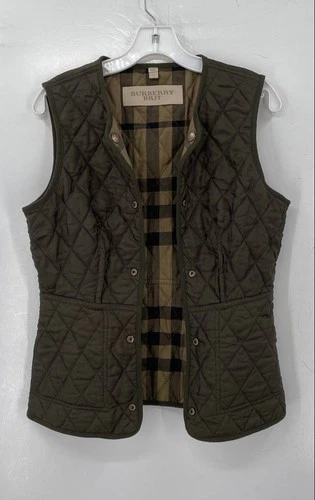 Burberry Brit Women's Authenticated Inner Liner Quilted Vest - Size 8
