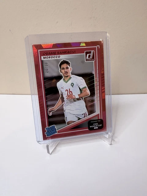 2025-26 Road To FIFA World Cup Osame Sahraoui RATED ROOKIE Red /50 Morocco