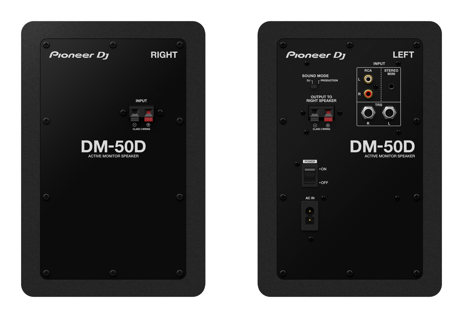 Pioneer DJ DM-50D-K - 5&rdquo; Desktop Monitor System (Pair, Black)