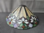 Read desc Vintage Tiffany Style Jeweled Floral Stained Glass Lamp Shade