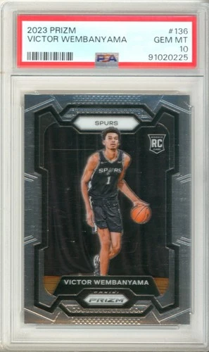 Victor Wembanyama 2023 Prizm #136 PSA 10 GEM MINT Rookie Card Rookie Spurs NBA