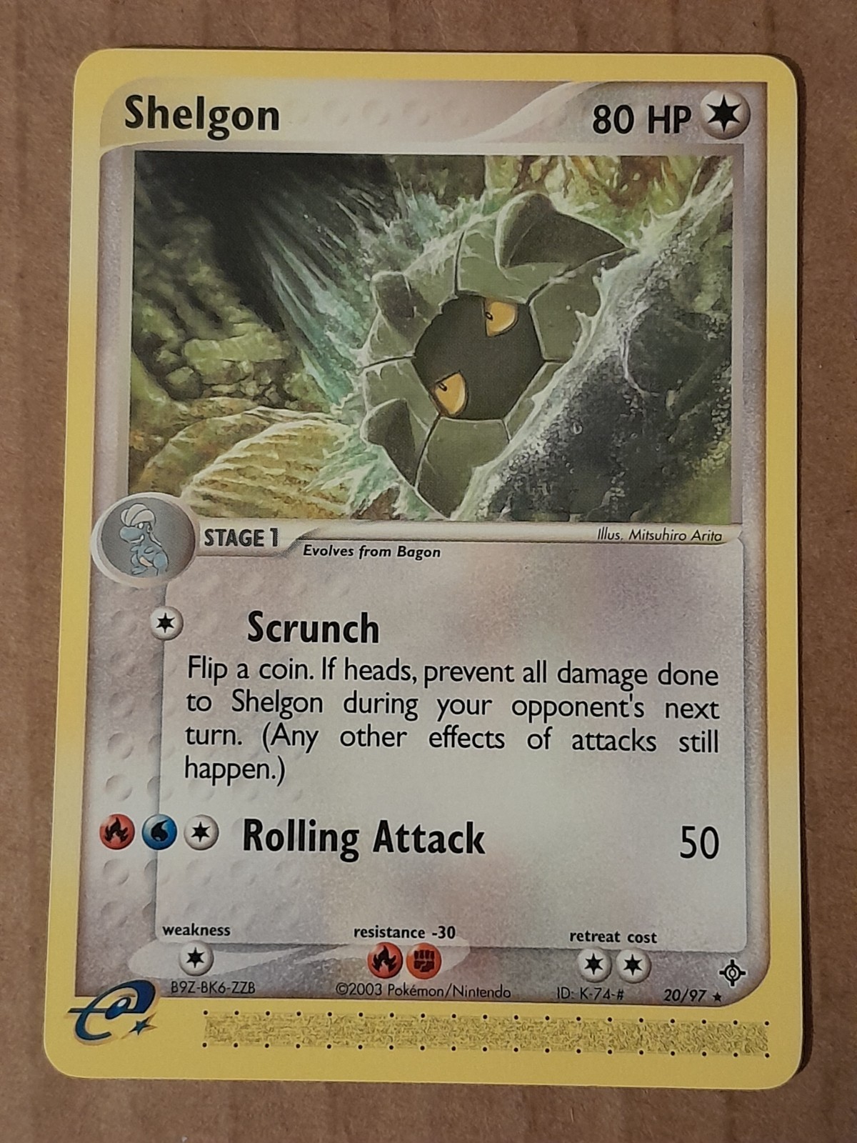 Pokemon Shelgon 20/97 Ex Dragon Rare NM-Mint See Pictures