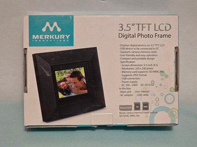 3.5'' Widescreen Digital Photo Frame Black New in Box Merkury