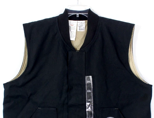 Rasco FR Mens 2XL Insulated Duck Work Vest Black CAT 3 Flame Resistant NWOT image 5