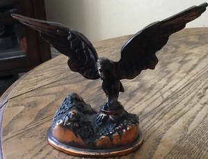 Vintage metal,copper eagle desk ornament, paperweight