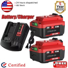 Battery / Charger For Craftsman V20 20 Volt MAX Lithium CMCB204 CMCB202 CMCB201