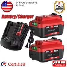 Battery / Charger For Craftsman V20 20 Volt MAX Lithium CMCB204 CMCB202 CMCB201