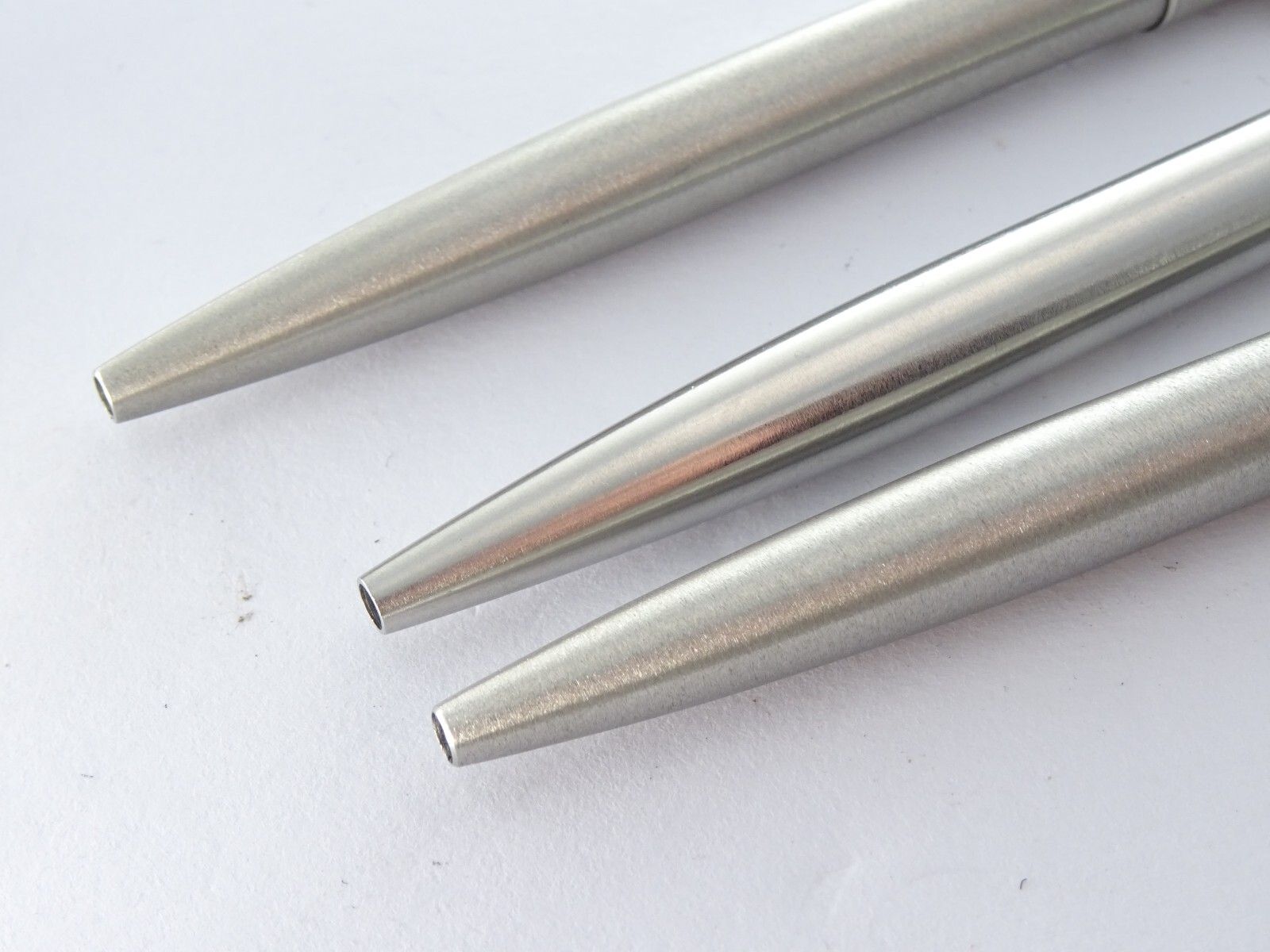 Boxed Vintage Set of 3 Brushed Steel Parker Ballpoint Pens eBay