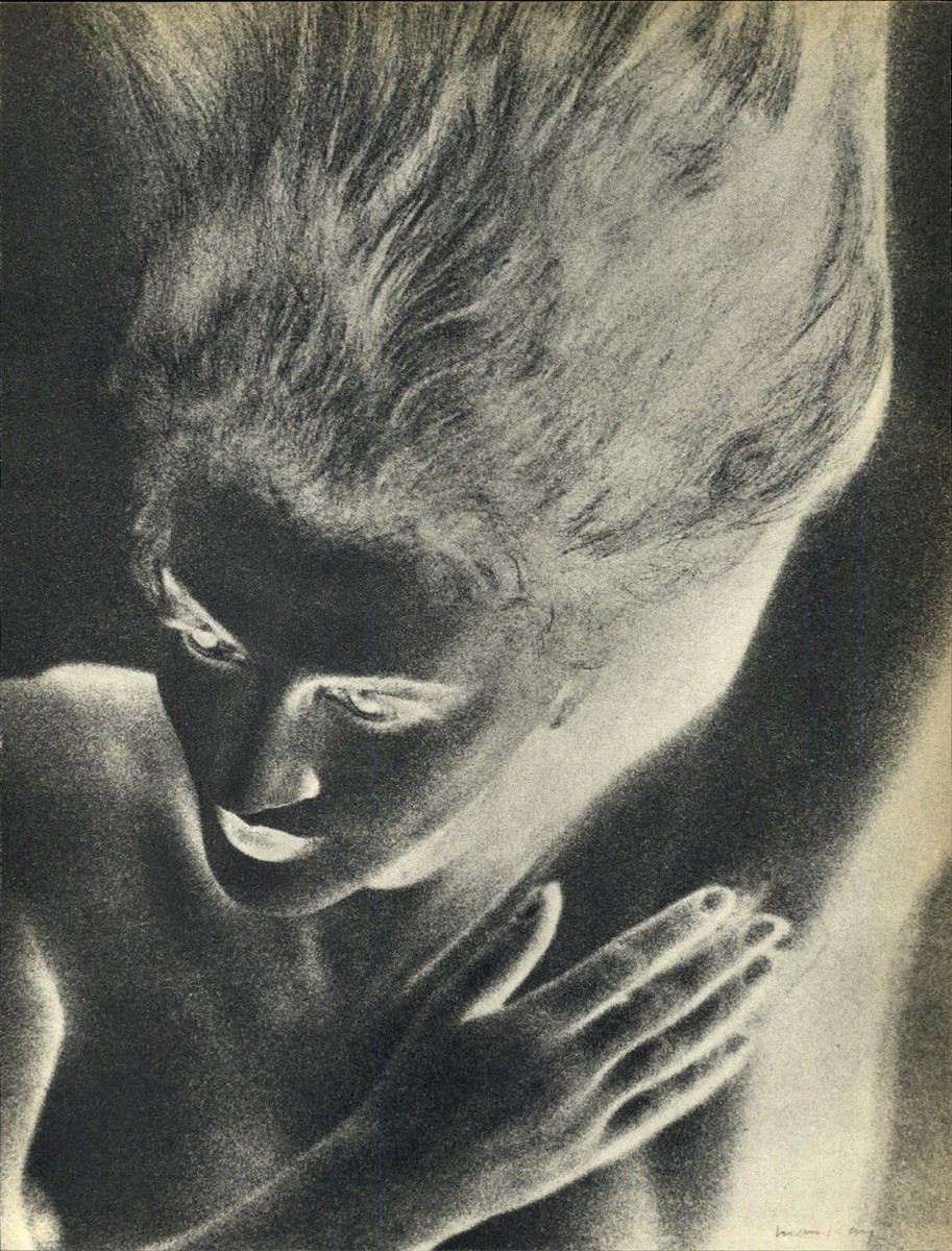 1929 1934 Original MAN RAY Solarized Woman Surreal Hair Art