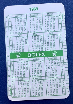 ROLEX 1969 1970 GREEN CALENDAR Sea Dweller 1665 Datejust GMT 1675 PEPSI Jubilee/