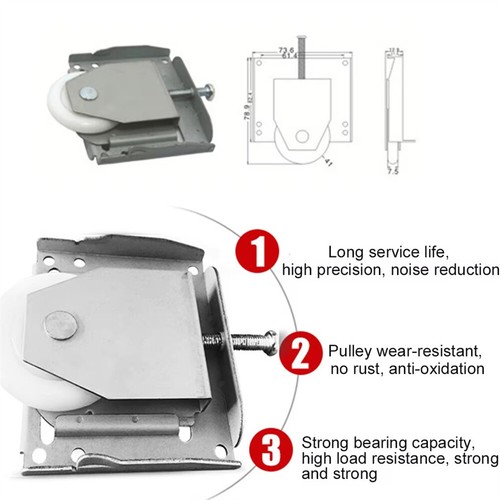 Sliding Wardrobe Robe Door Roller Wheel for Stegbar Regency Mirror Cupboard AU - Picture 6 of 14