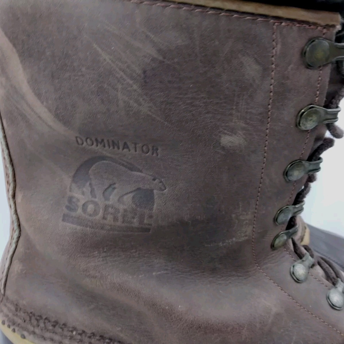 Vintage‎ Sorel Dominator Boots Sz 8 Brown Leather Rubber Winter Snow Insulated Sorel Dominator Leather Insulated Waterproof | Mercari main image 3
