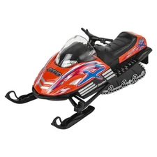 RI Novelty - Pull Back Die-Cast Vehicle - TURBO SNOWMOBILE (Orange)(5 inch) -New
