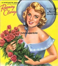 VINTAGE 1959 ROSE CLOONEY PAPER DOLLS ~PRETTY LASER REPRODUCTIN~ORIG. SIZE UNCUT
