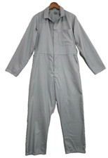British Mechanic Coveralls Men Medium/40 Gray 37x28 Long Sleeve 6 Pockets