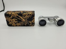 Vtg Swift Opera Binocular Glasses "Princess 25x 726" MOP Silk Black Gold Case