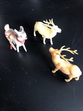 5 Christmas Reindeer incl Celluloid Reindeer Plastic Figures 3 Approx 3 , 2