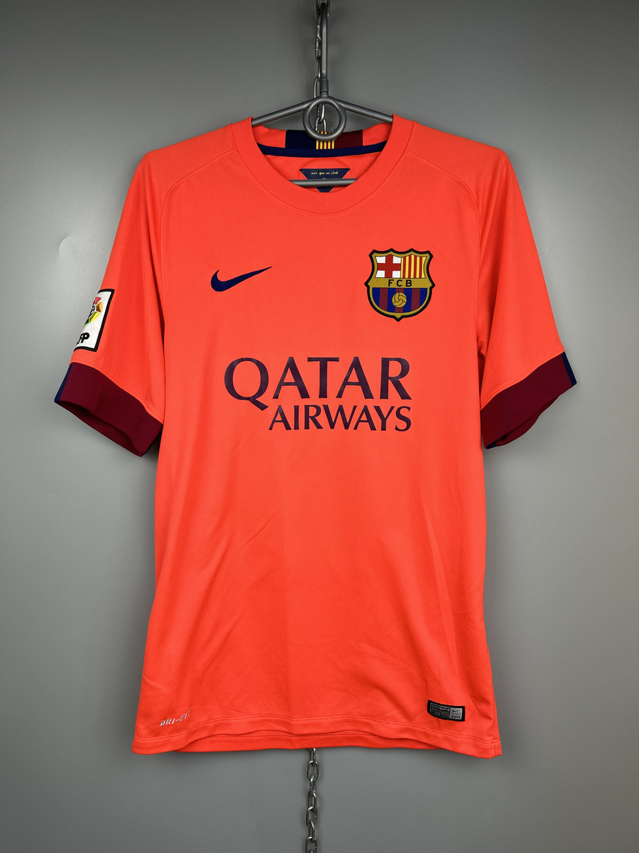 FC Barcelona 2014-15アウェイユニフォーム XL 正規品 Barcelona 2014 2015 Away Football Shirt Soccer Jersey Nike 610595