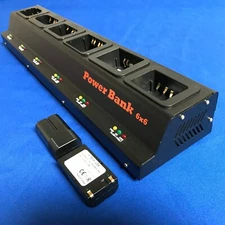 6 Bank Pro Metal Scanner Charger*UL/CE F QL320...#AT16004-1*Non included Battery