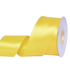 Yellow Double Faced Satin Ribbon 2 Inch 25 Yard Ribbon for Crafts Gift Wrappi...