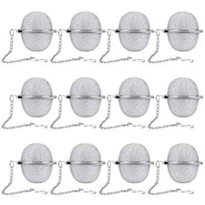 12 Pack Tea Ball Infuser Stainless Steel Mesh Tea Strainer Filters Tea Interval