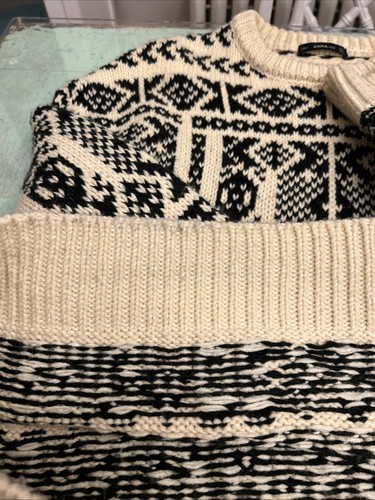 Zara Knit Snow Brigade Ski Sweater Oversized Small - Picture 10 of 10